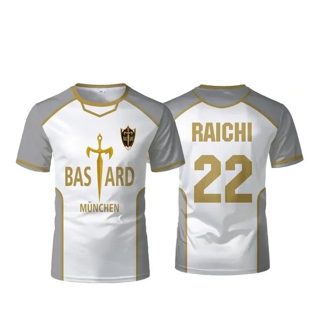 Bastard Munchen Blue Lock Custom White Jersey - BYTOODAY