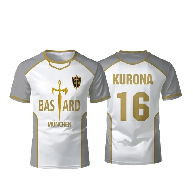 Bastard Munchen Blue Lock Custom White Jersey - BYTOODAY