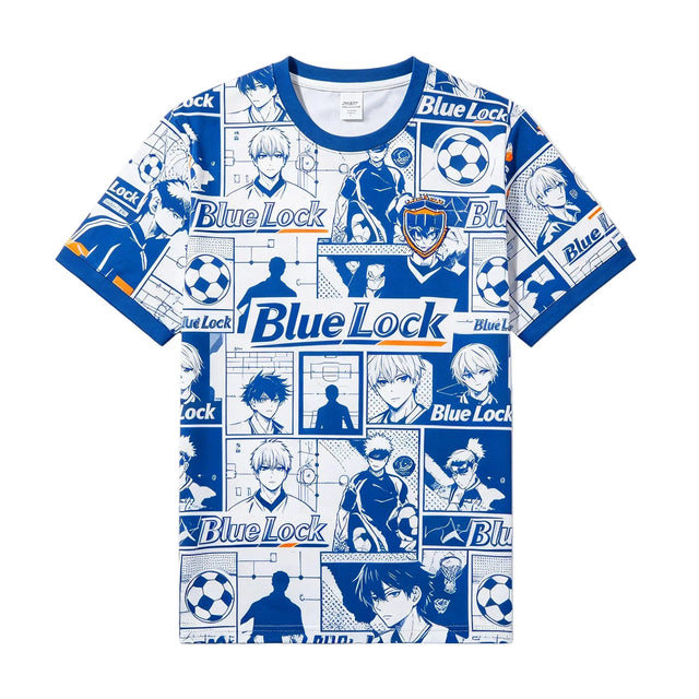 Blue Lock Anime Theme Football T-shirt V4 - BYTOODAY
