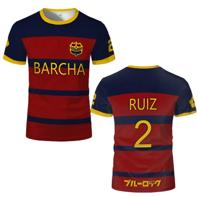 Blue Lock FC Barcha Cosplay Anime Custom Jersey - BYTOODAY