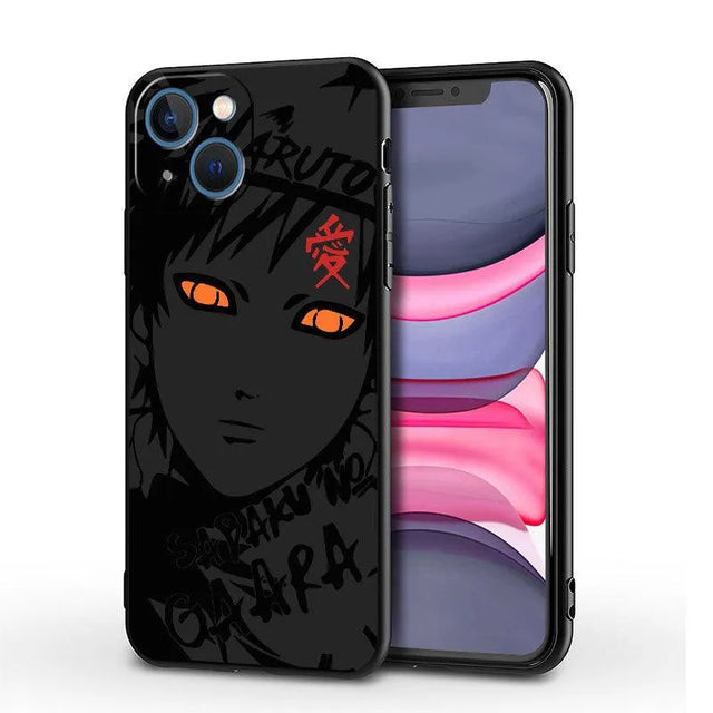Custom Black iPhone Case (5 to X) with Naruto Characters - Item - BYTOODAY
