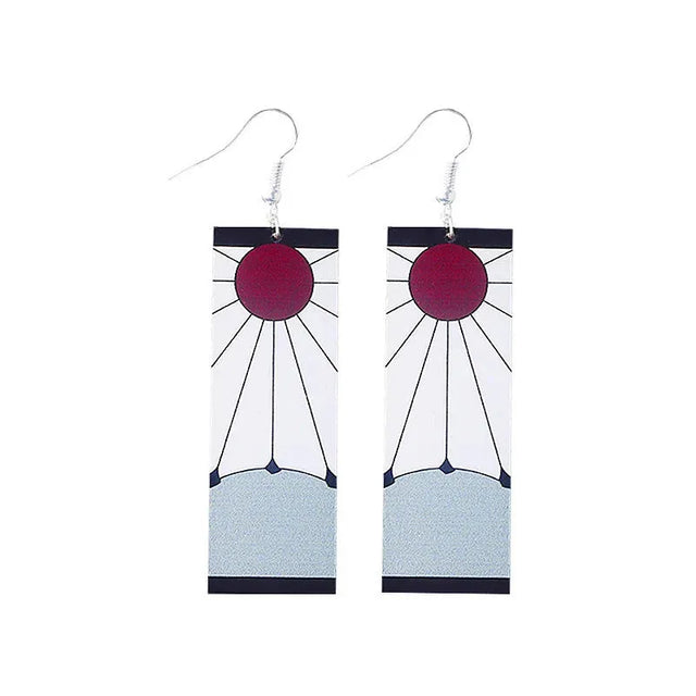 Demon Slayer Earrings Cosplay Accessory - Item - BYTOODAY