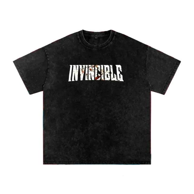 Invincible Hero Custom Black T-shirt - BYTOODAY