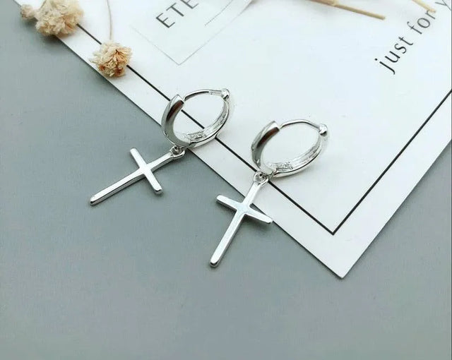 Sterling Silver Small Cross Earrings | Jewelry - Item - BYTOODAY