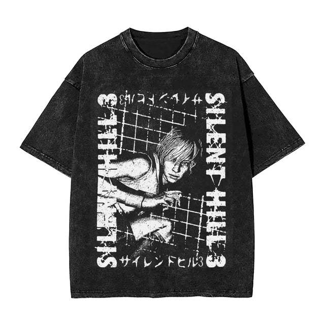 SH3 Horror Game Custom Black T-shirt - BYTOODAY