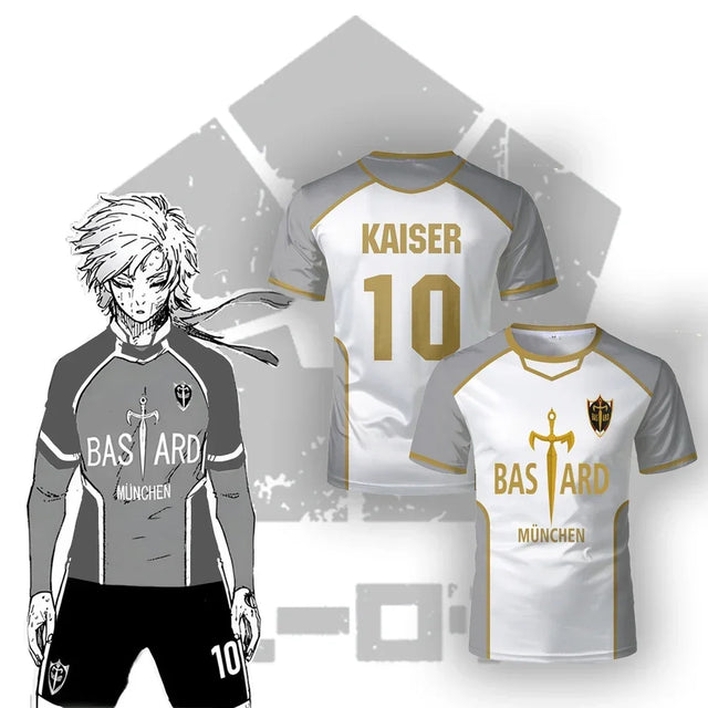 Bastard Munchen Blue Lock Custom White Jersey - BYTOODAY
