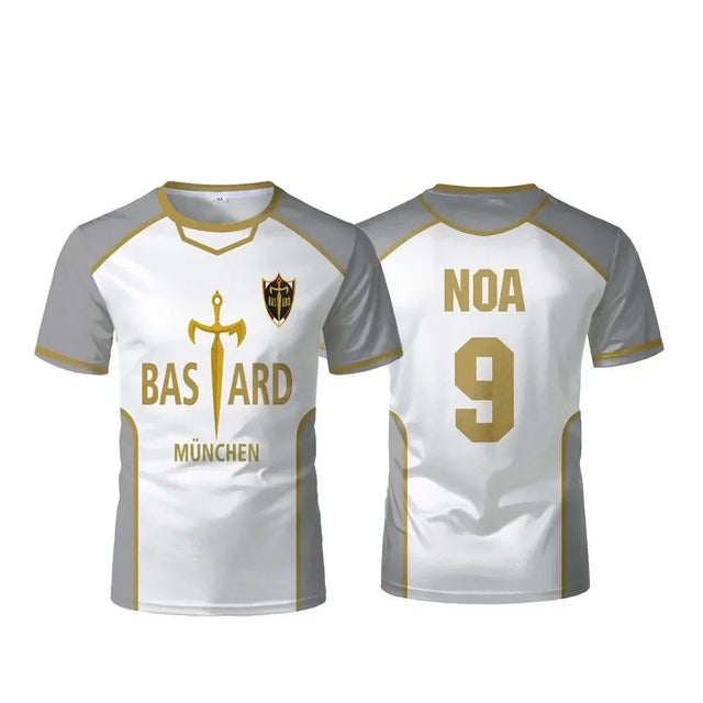 Bastard Munchen Blue Lock Custom White Jersey - BYTOODAY