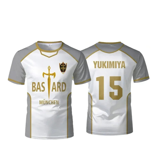 Bastard Munchen Blue Lock Custom White Jersey - BYTOODAY