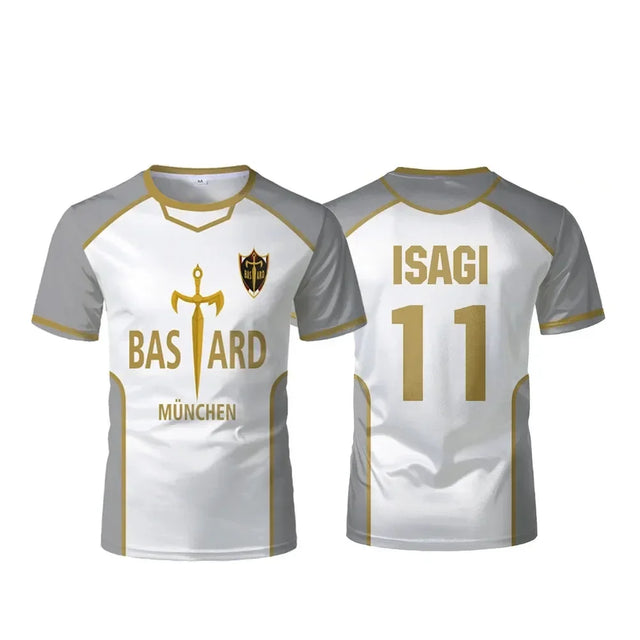 Bastard Munchen Blue Lock Custom White Jersey - BYTOODAY