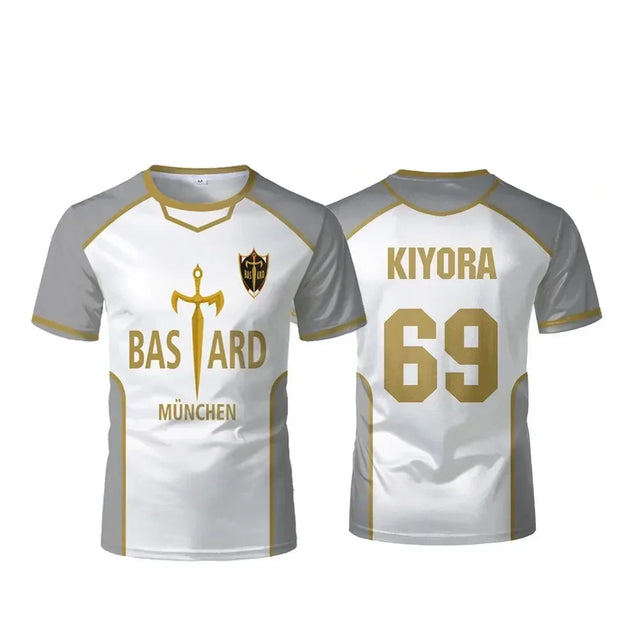 Bastard Munchen Blue Lock Custom White Jersey - BYTOODAY