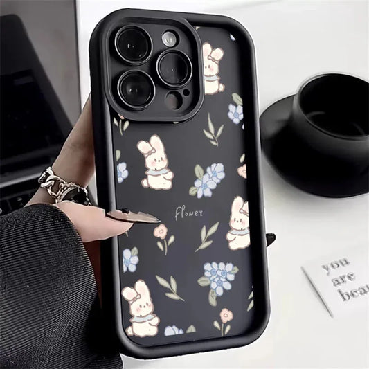 Colorful Cute Bunnies Pattern Soft Phone Case - Item - BYTOODAY