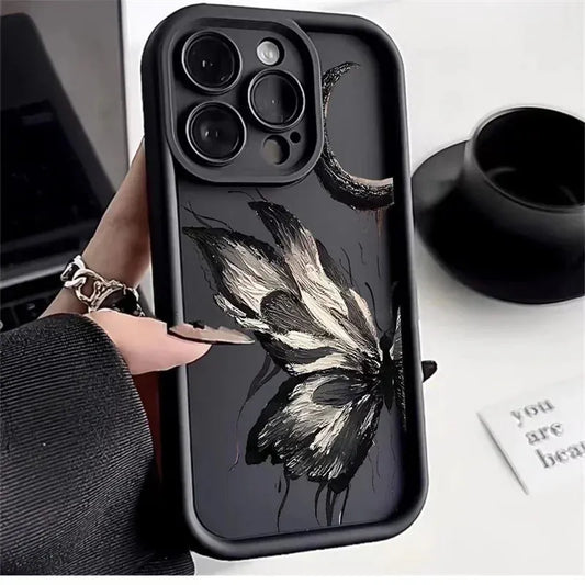 Colorful Phone Case Patterned Painted Butterfly - Item - BYTOODAY