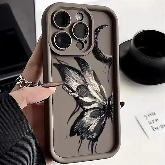 Colorful Phone Case Patterned Painted Butterfly - Item - BYTOODAY