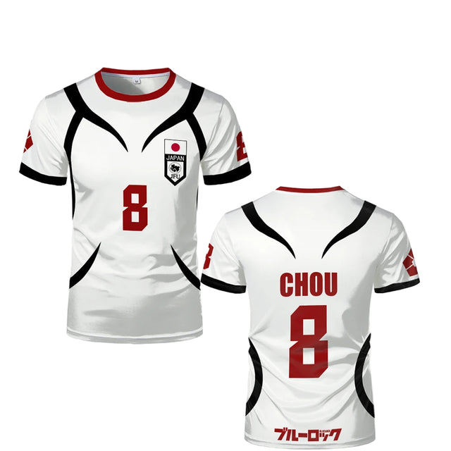 Cosplay Anime Blue Lock U20 Japan Team White Teenager Jersey - BYTOODAY