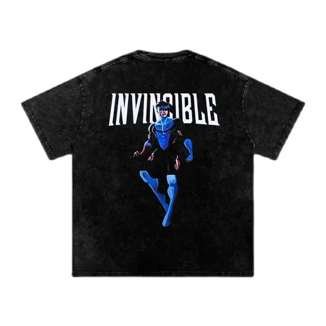 Invincible Hero Custom Black T-shirt - BYTOODAY