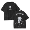 JJK - Gojo Satoru "No Limits" Custom Black T-shirt - BYTOODAY