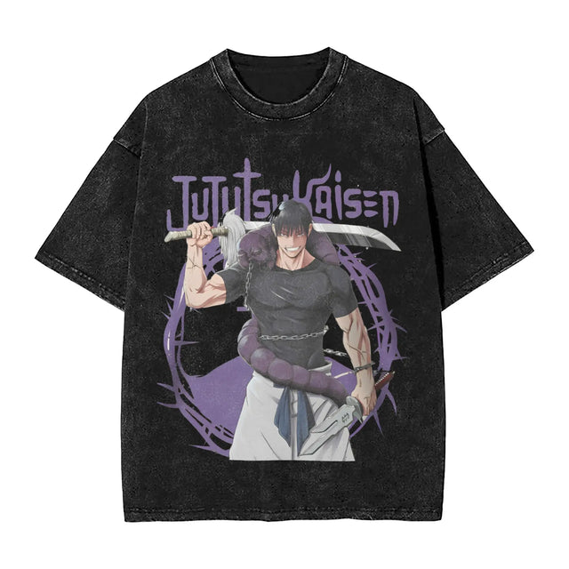 JJK - Toji Fushiguro Custom Black T-shirt - BYTOODAY