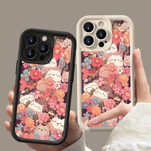 Kitties & Bunnies Silicone Protective Phone Case - Item - BYTOODAY