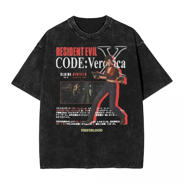 RE X Code Veronica Custom Black T-shirt - BYTOODAY