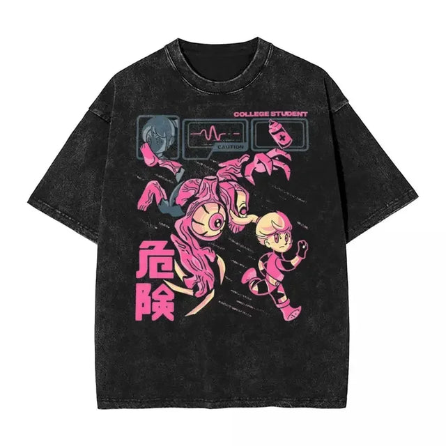 RE2 Claire Redfield Anime Version Custom Black T-shirt - BYTOODAY
