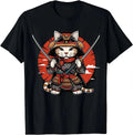 Samurai & Shinobi Cat Pattern Streetwear T-shirt - Item - BYTOODAY